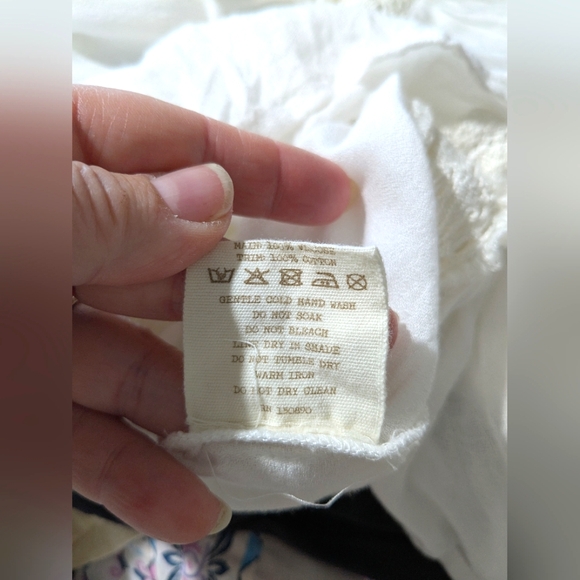 Spell Isla Bay Flare Sleeve Lace Trim Mini Dress Or Tunic Long Sleeve Blouse S - Picture 12 of 16